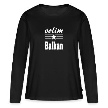 Volim balkan sait - T-shirt manches longues Premium bio Femme - noir - Devant - Julia (174cm)