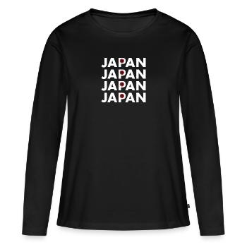 Rugby Rugby Rugby Rugby Japon Rugby - T-shirt manches longues Premium bio Femme - noir - Devant - Julia (174cm)