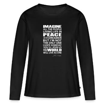 Imaginer - T-shirt manches longues Premium bio Femme - noir - Devant - Julia (174cm)