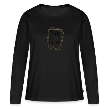 jeune mariée d'équipe - T-shirt manches longues Premium bio Femme - noir - Devant - Julia (174cm)