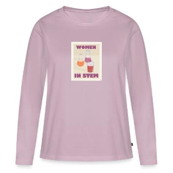 Women in STEM - Women's Premium Organic Long Sleeve Shirt - dusky pink - Front - Julia (174cm)