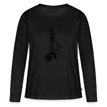 Skeleton - Women's Premium Organic Long Sleeve Shirt - black - Front - Julia (174cm)