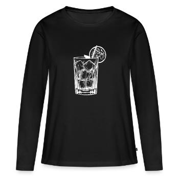 Limonade Getränk - Frauen Premium Bio Langarmshirt - Schwarz - Vorne - Julia (174cm)