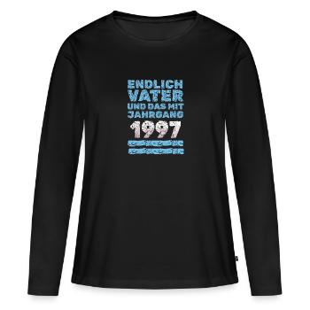 Endlich 1997 - Frauen Premium Bio Langarmshirt - Schwarz - Vorne - Julia (174cm)