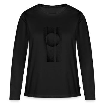 points - T-shirt manches longues Premium bio Femme - noir - Devant - Julia (174cm)