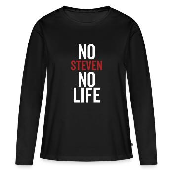 Kein Steven Kein Leben - Frauen Premium Bio Langarmshirt - Schwarz - Vorne - Julia (174cm)