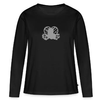 Marié et mariée - T-shirt manches longues Premium bio Femme - noir - Devant - Julia (174cm)