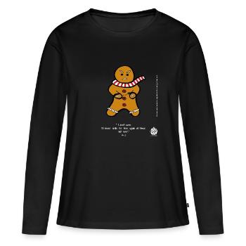 Mr. G. a determined rebel, fighting for Christmas. - Women's Premium Organic Long Sleeve Shirt - black - Front - Julia (174cm)