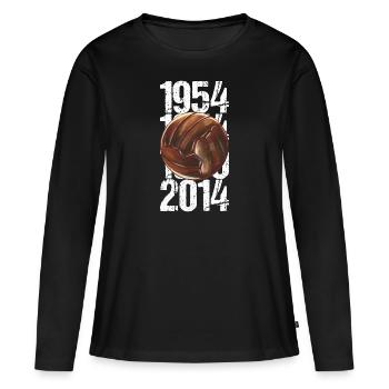 Football Germany Tradition Fan Gift - T-shirt manches longues Premium bio Femme - noir - Devant - Julia (174cm)