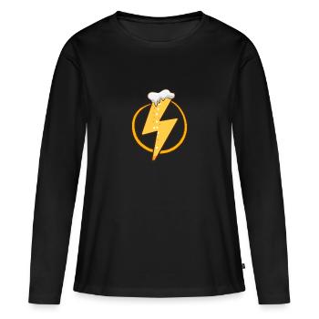 bière café en plein air toast bière ventre buveur de bière - T-shirt manches longues Premium bio Femme - noir - Devant - Julia (174cm)
