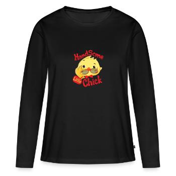 Petit poussin - Petit poussin - T-shirt manches longues Premium bio Femme - noir - Devant - Julia (174cm)