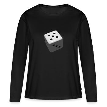 Würfel - Frauen Premium Bio Langarmshirt - Schwarz - Vorne - Julia (174cm)