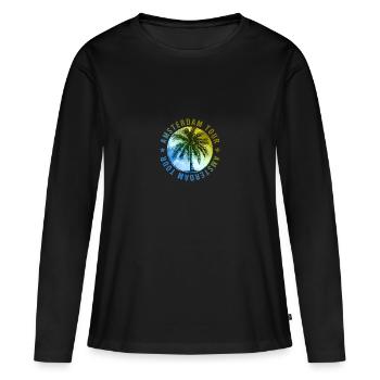 Vacances à Amsterdam - T-shirt manches longues Premium bio Femme - noir - Devant - Julia (174cm)