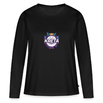 Crète 2024 - T-shirt manches longues Premium bio Femme - noir - Devant - Julia (174cm)