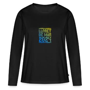 Lloret de Mar 2024 - T-shirt manches longues Premium bio Femme - noir - Devant - Julia (174cm)