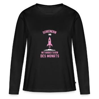 Beste Schreinerin Mitarbeiterin des Monats - Frauen Premium Bio Langarmshirt - Schwarz - Vorne - Julia (174cm)