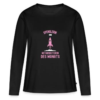 Beste Spenglerin Mitarbeiterin des Monats Spengler - Frauen Premium Bio Langarmshirt - Schwarz - Vorne - Julia (174cm)