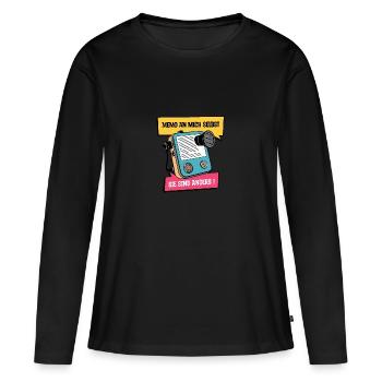 Ils sont différents ! - T-shirt manches longues Premium bio Femme - noir - Devant - Julia (174cm)