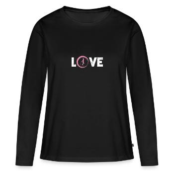 Sporty Hobby Leidenschaft Seilspringen - Frauen Premium Bio Langarmshirt - Schwarz - Vorne - Julia (174cm)