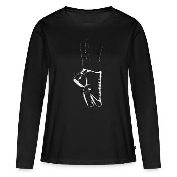 Guard boots black | Black & White Collection - Women's Premium Organic Long Sleeve Shirt - black - Front - Julia (174cm)