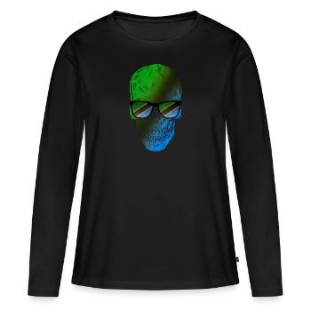 Tansania - Frauen Premium Bio Langarmshirt - Schwarz - Vorne - Julia (174cm)