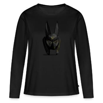 Anubis - T-shirt manches longues Premium bio Femme - noir - Devant - Julia (174cm)