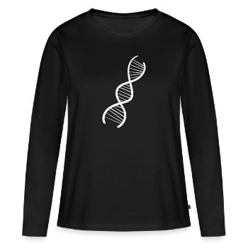 ADN Génétique génétique Biologie ADN - T-shirt manches longues Premium bio Femme - noir - Devant - Julia (174cm)