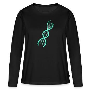ADN Génétique génétique Biologie ADN - T-shirt manches longues Premium bio Femme - noir - Devant - Julia (174cm)