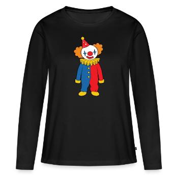 Clown - Frauen Premium Bio Langarmshirt - Schwarz - Vorne - Julia (174cm)