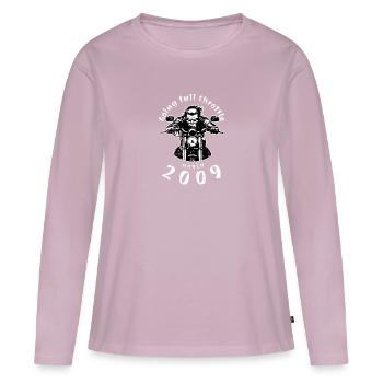 16. Geburtstag : à fond depuis 03/2009 - T-shirt manches longues Premium bio Femme - rose poudré - Devant - Julia (174cm)