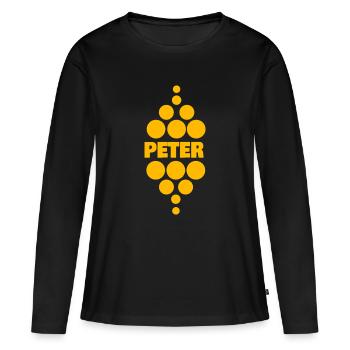 Peter dans le rôle de Peter - T-shirt manches longues Premium bio Femme - noir - Devant - Julia (174cm)