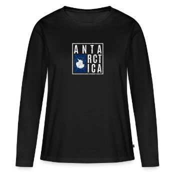 Antarctique - T-shirt manches longues Premium bio Femme - noir - Devant - Julia (174cm)