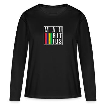 Mauritius - Women's Premium Organic Long Sleeve Shirt - black - Front - Julia (174cm)