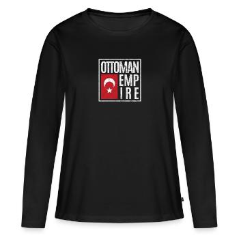 Ottoman Empire - T-shirt manches longues Premium bio Femme - noir - Devant - Julia (174cm)