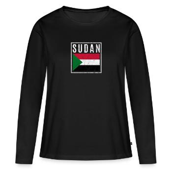 Sudan - Women's Premium Organic Long Sleeve Shirt - black - Front - Julia (174cm)