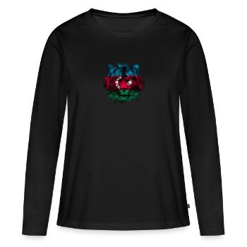 Azerbaïdjan - T-shirt manches longues Premium bio Femme - noir - Devant - Julia (174cm)