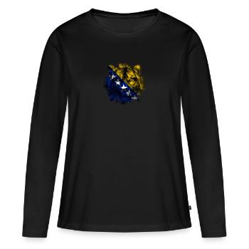 Bosnie-Herzégovine - T-shirt manches longues Premium bio Femme - noir - Devant - Julia (174cm)