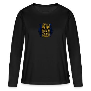 Barbade - T-shirt manches longues Premium bio Femme - noir - Devant - Julia (174cm)