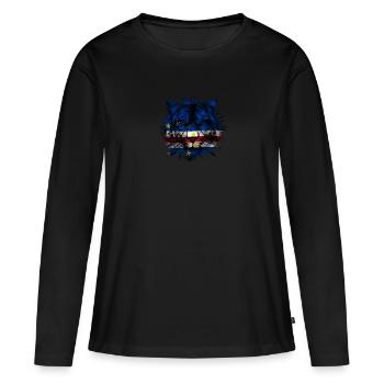 Cap-Vert - T-shirt manches longues Premium bio Femme - noir - Devant - Julia (174cm)