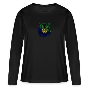 Île Christmas - T-shirt manches longues Premium bio Femme - noir - Devant - Julia (174cm)