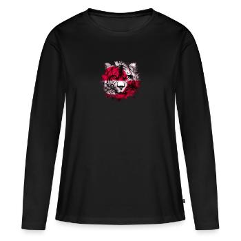 Groenland - T-shirt manches longues Premium bio Femme - noir - Devant - Julia (174cm)