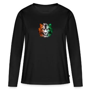 Côte d’Ivoire - T-shirt manches longues Premium bio Femme - noir - Devant - Julia (174cm)