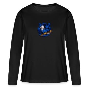 Îles Marshall - T-shirt manches longues Premium bio Femme - noir - Devant - Julia (174cm)