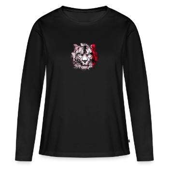Malte - T-shirt manches longues Premium bio Femme - noir - Devant - Julia (174cm)