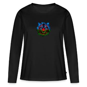 Roma - Women's Premium Organic Long Sleeve Shirt - black - Front - Julia (174cm)