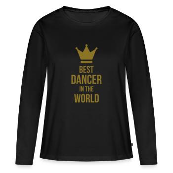 Dancer / Dance / Music / Funny / Danse / Danseur - T-shirt manches longues Premium bio Femme - noir - Devant - Julia (174cm)
