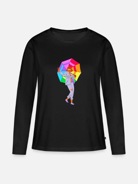 Lgbtq Women Flag LGBTQ - Women's Premium Organic Long Sleeve Shirt - black