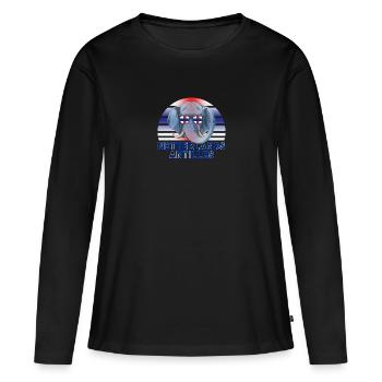 Antilles néerlandaises - T-shirt manches longues Premium bio Femme - noir - Devant - Julia (174cm)