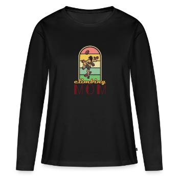 Bouldering Climbing Sports Gym Wall - Women's Premium Organic Long Sleeve Shirt - black - Front - Julia (174cm)