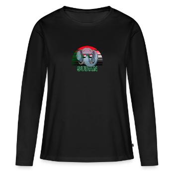 Sudan - Women's Premium Organic Long Sleeve Shirt - black - Front - Julia (174cm)